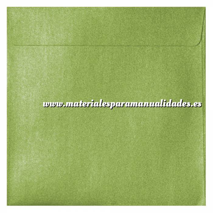 Imagen Sobres cuadrados Sobre Perlado verde Cuadrado (Verde Lima) 