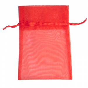 Imagen Tamaño 11x16 cms. Bolsa de organza Roja 11x16 capacidad 11x14 cms. (Últimas Unidades) 