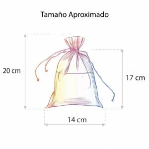 Imagen Tamaño 14x20 cms Bolsa de organza lila 14x20 - capacidad 13x17 cms. 